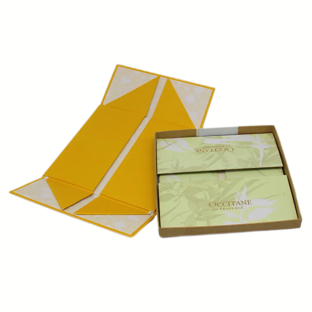 Custom Printing Gold Silver Logo Skincare Packaging Paper Folding Gift Box with Kraft Paper Lid