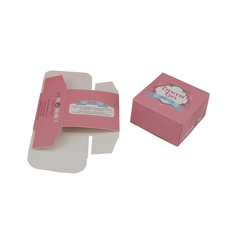 Custom Printing Paper Contact Lenses Packaging Box