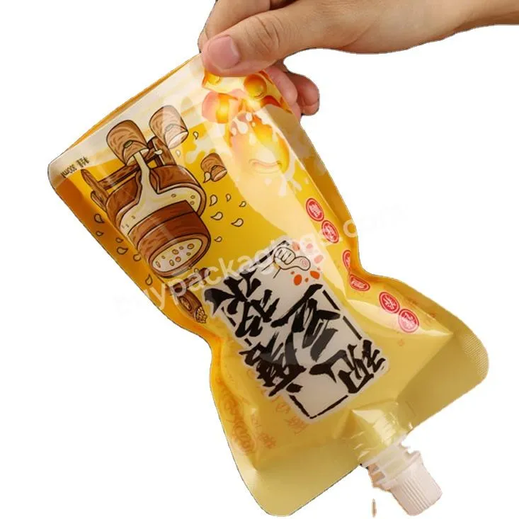 Custom Printing Plastic Liquid Packaging Refill Squeeze Baby Food Juice Pouch Bag Stand Up Drink Pouch With Spout