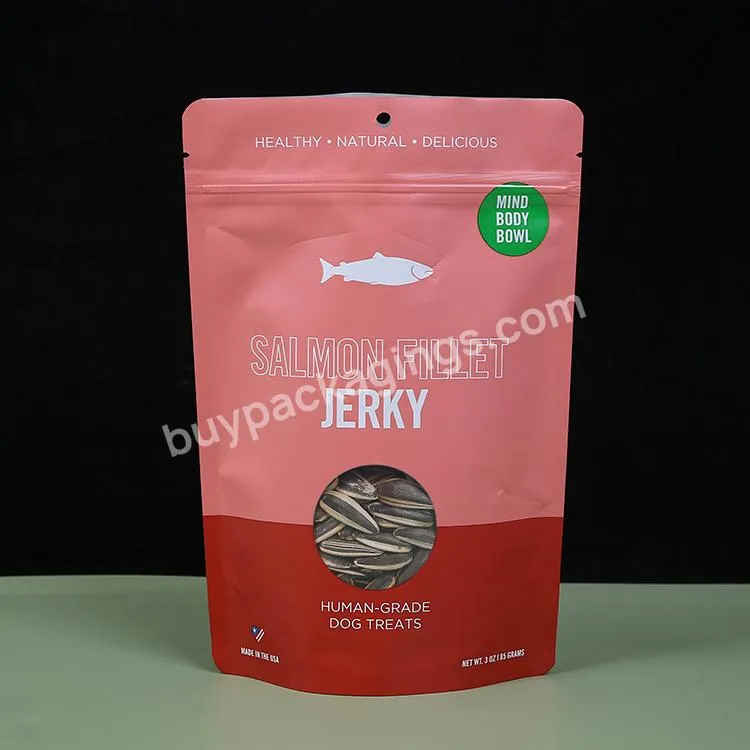 Custom Printing Side Seal Mylar Flat Bottom Metalized Foil Smell Proof Clear Ziplock Pouch Stand Up Bag For Dog Cat Pet Food