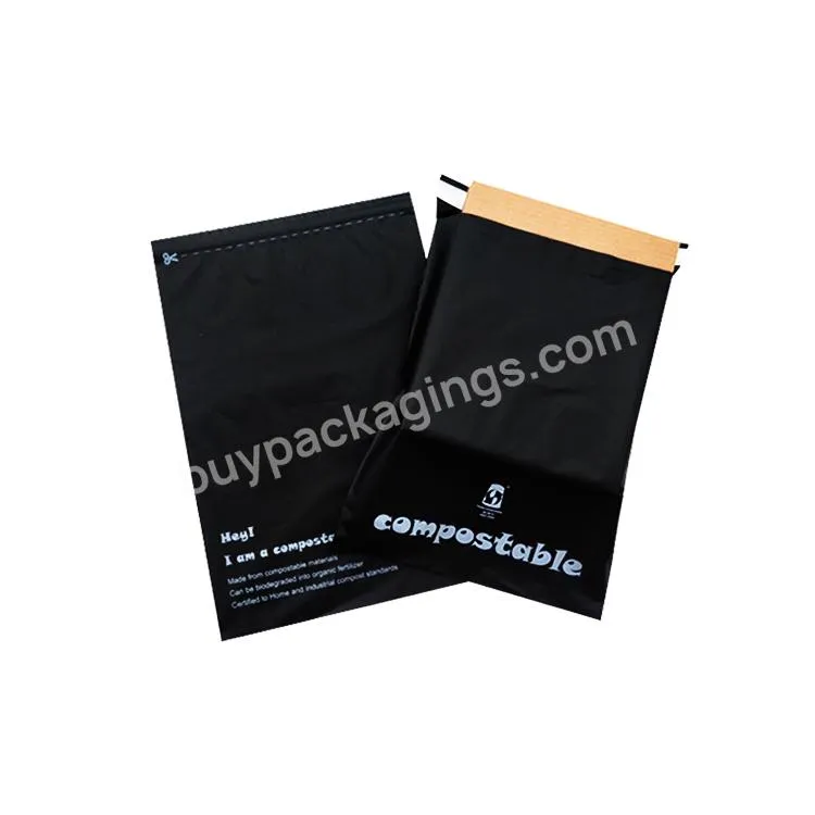 Custom Printing Strong Adhesive Corn Starch Biodegradable Bubble Mailer Courier Bag