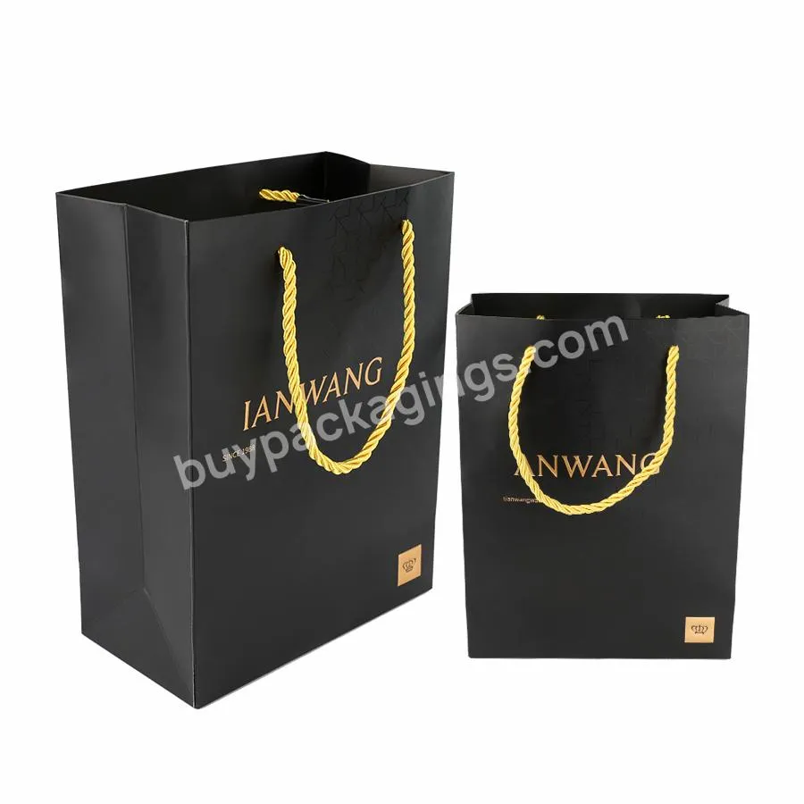 Custom Private Logo Printed Black Pink Small Personalized Luxury Shopping Tote Gift Paper Bags With Ribbon Handles For Jewelry