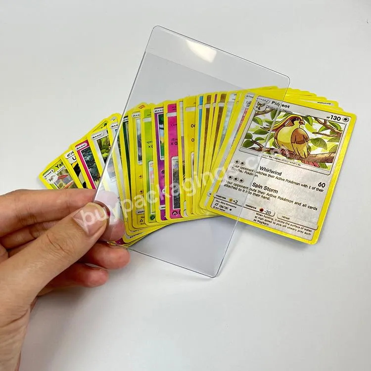 Custom Pvc Clear Transparent Sports Trading Card Toploader Semi Rigid Card Saver Card Holders