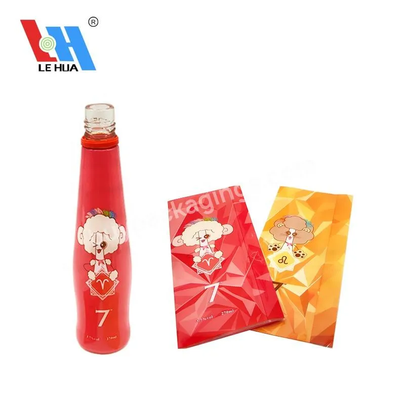 Custom Pvc Heat Shrink Sleeve Label Plastic Packaging Wrap For Beverages Bottle Factory Direct