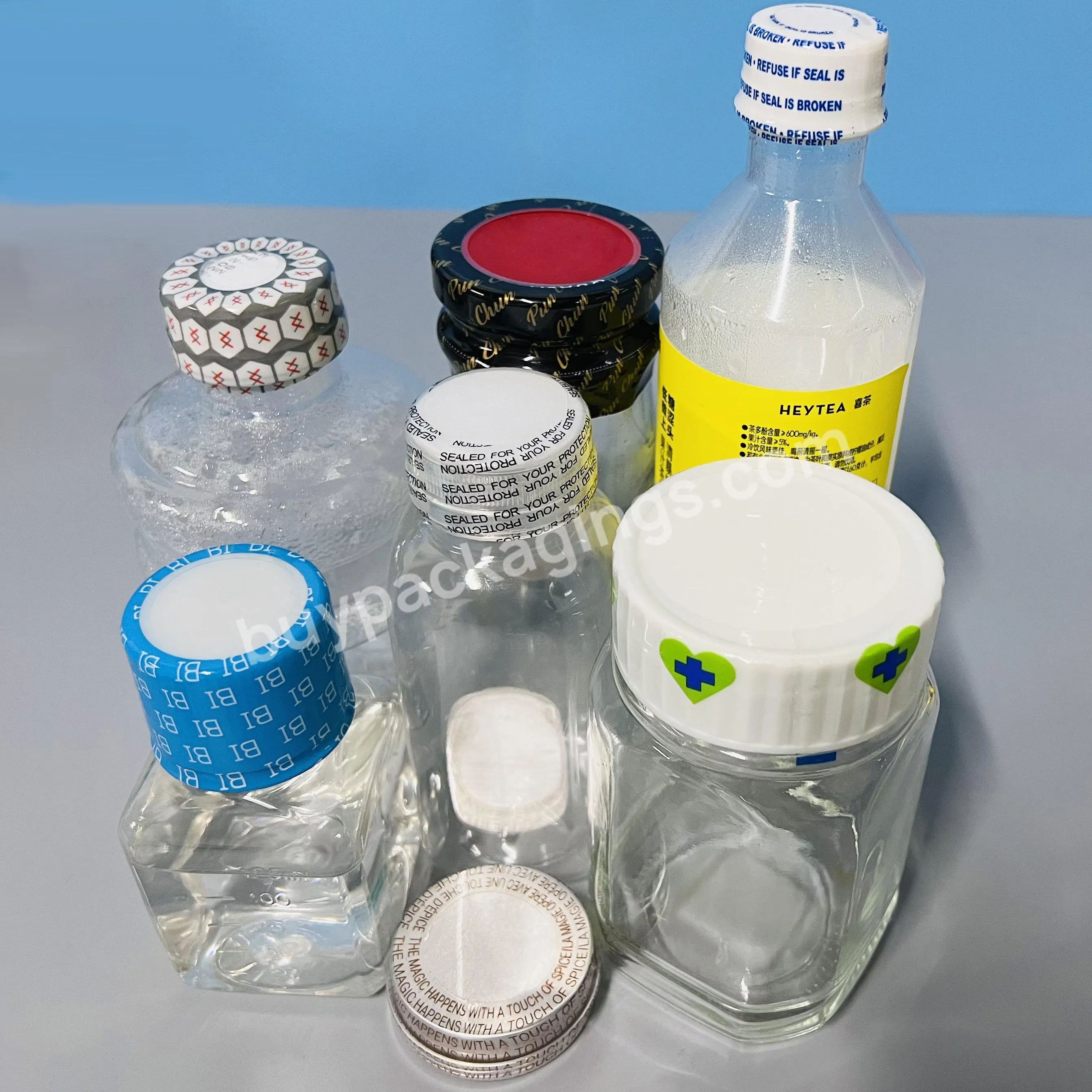 Custom Pvc Perforated Heat Shrink Seal/heat Shrink Wrap Bands For Plastic Bottles Cap Glass Jars Neck