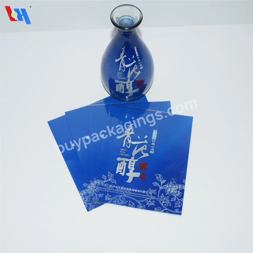 Custom Pvc Pet Ops Shrink Wrap For Wine Bottle Plastic Sleeve Shrinking Labels For Wine Bottle