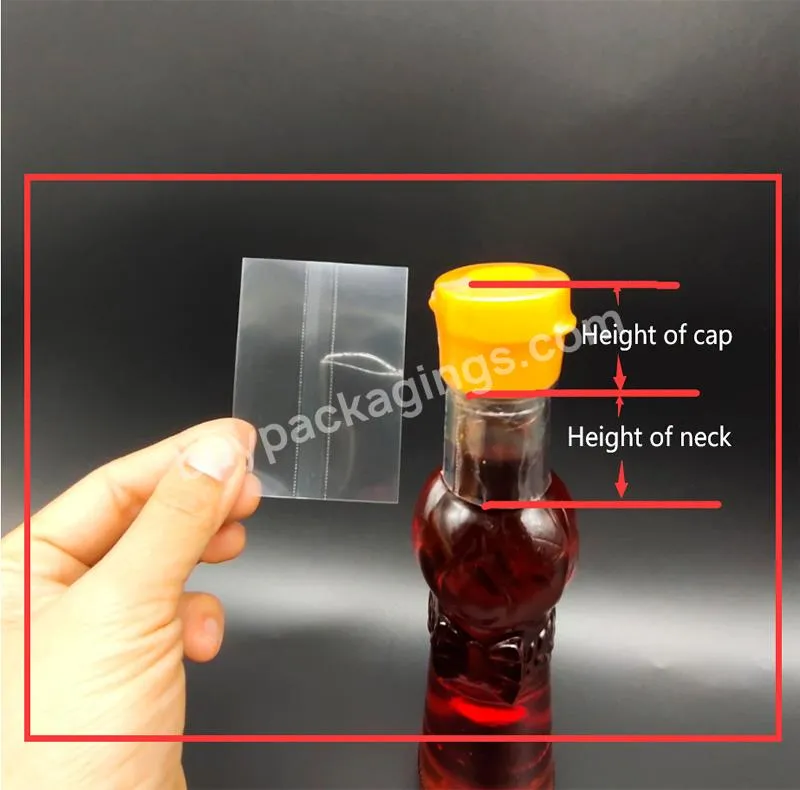 Custom Pvc/pet Shrink Sleeve Wrap Band For Sealing In Packaging Label For Plastic Bottle Top With Tamper Seal Factory Direct