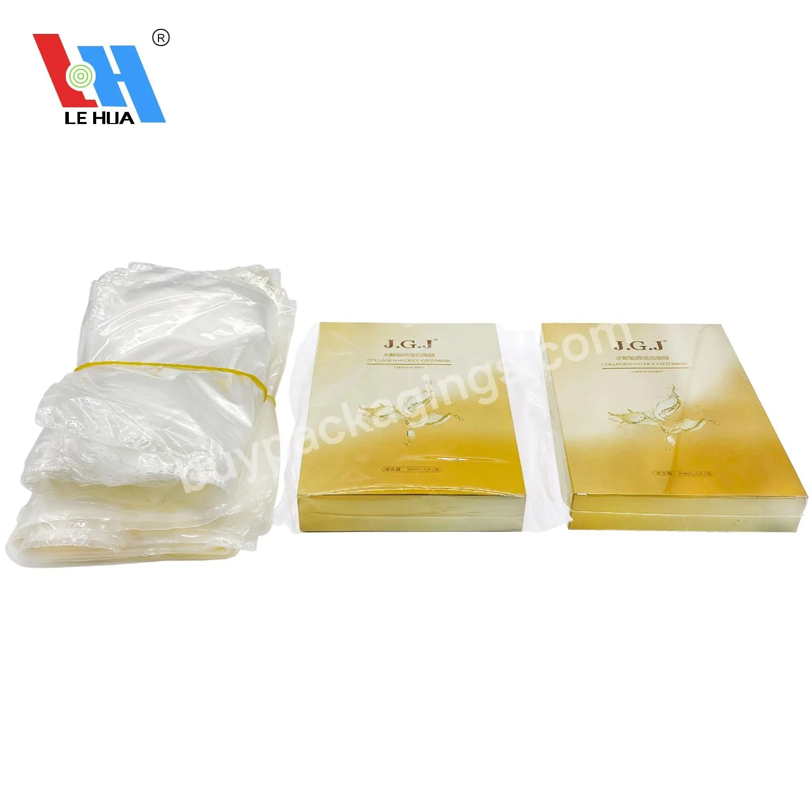 Custom Pvc/pof/pet Shrinkable Bag For Facial Mask Box Clear Heat Shrink Wrap Shrink Film Wrap Prevent Facial Mask Box Form Dusty