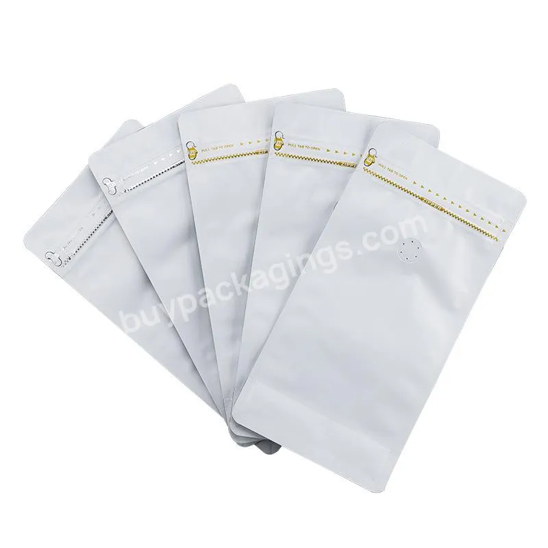 Custom Recycle Ziplock Plastic Bags Food Grade Aluminum Foil Coffee Powder Bag With Gusset Coffee Bag With Valve