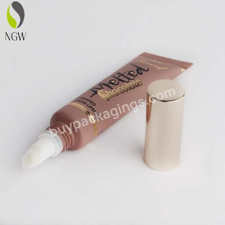 Custom Refillable Lip Balm Plastic Soft Tubes Empty Squeeze Printed Laminated Tube Clear Packaging Tubes For Lip Gloss