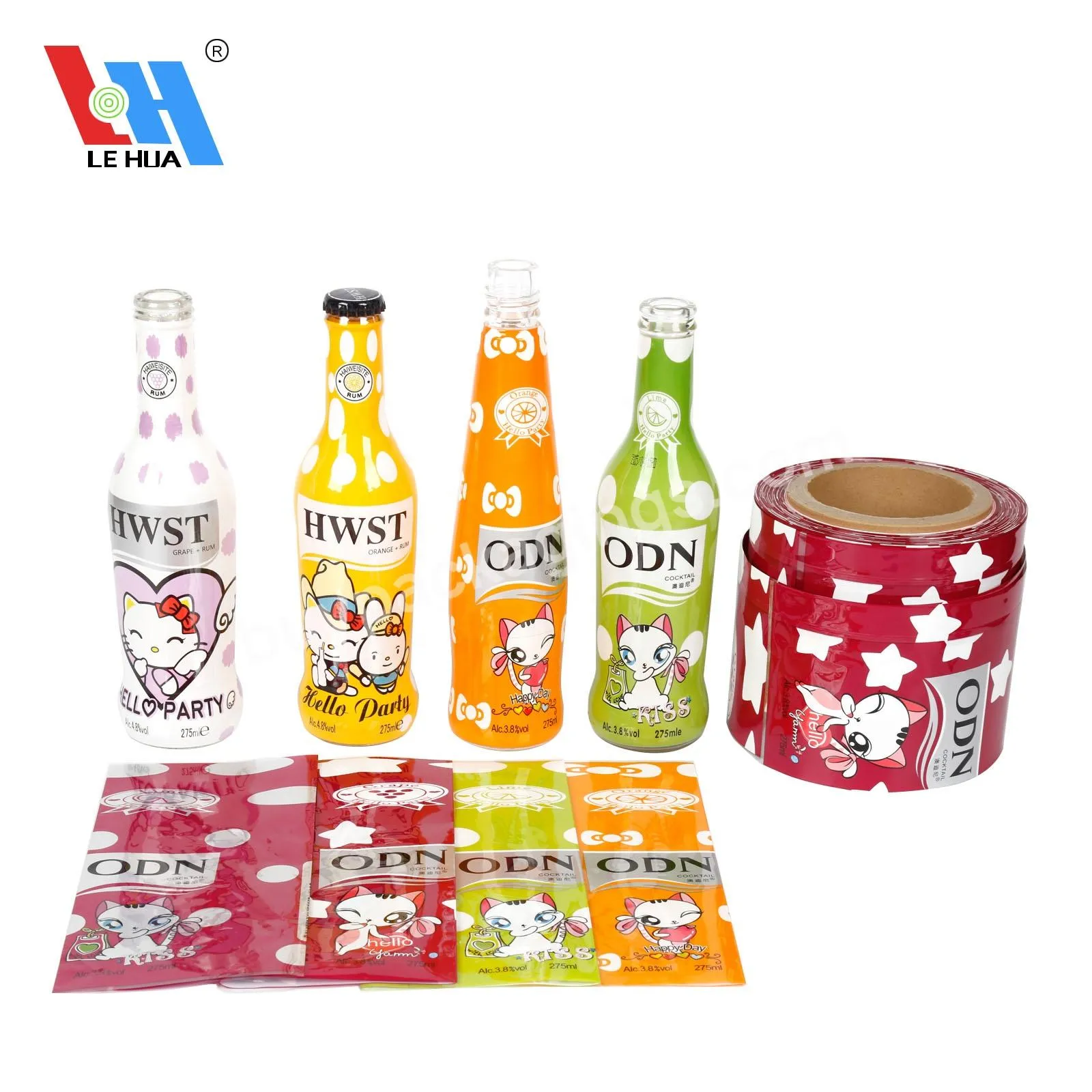 Custom Shrink Sleeves Label Shrink Wrap Label For Beverage Juice Bottle