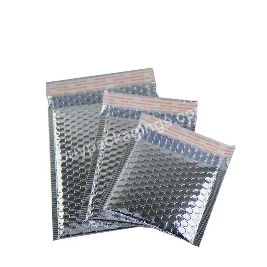 Custom Silver Poly Mailer Bags Polymailer Bubble Bags Packaging Mailers For Small Businesses