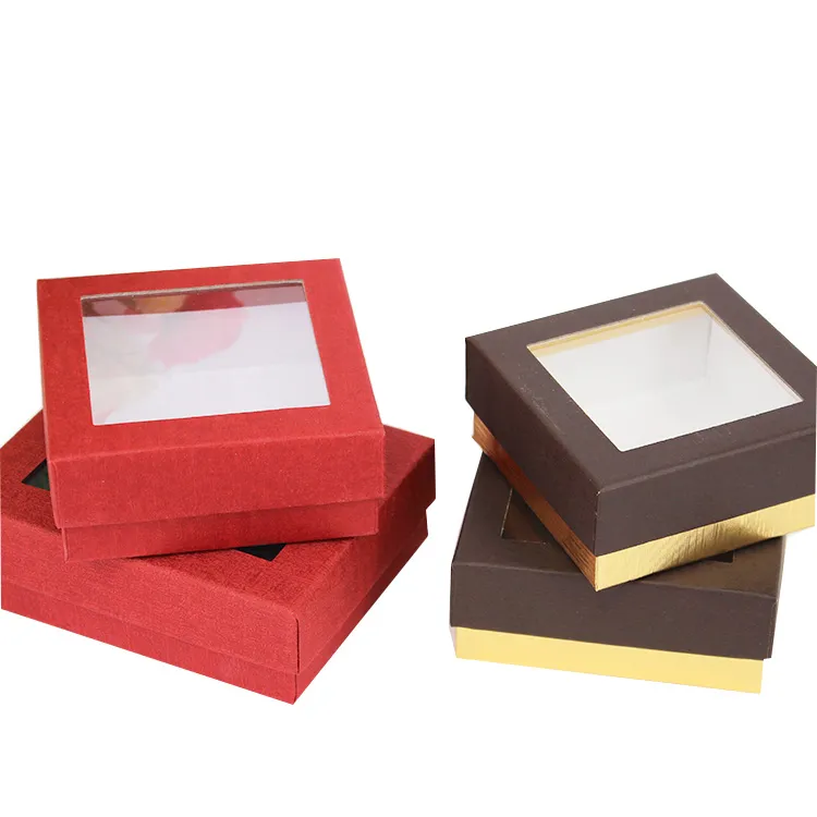 Custom Size Print Chocolate Gift Packaging Box with PVC Window