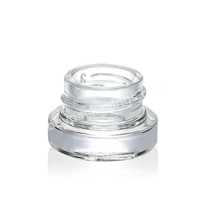 Custom Small Airtight Bamboo Container Eye Cream Jar Mini Clear Glass Concentrate Jar With Bamboo Lid