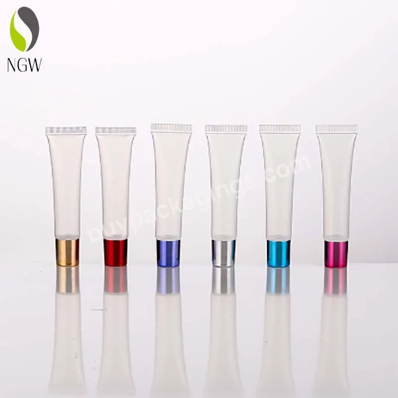 Custom Soft Printed Plastic Tubes Empty Cosmetics Squeeze Laminated Clear Lip Gloss Tubes Packaging 10ml15ml20ml25ml30ml