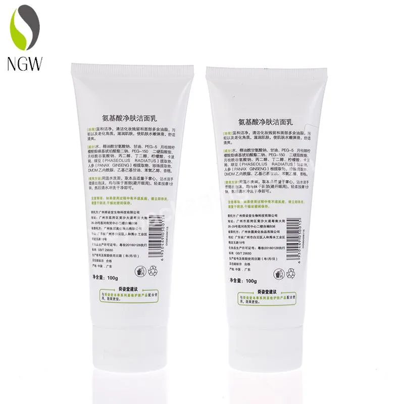 Custom Squeeze Eco-friendly Plastic Tube Pe Packaging Tube Face Wash Lotion For Cosmetics Packaging Plastic Tube