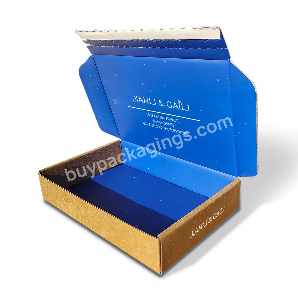 Custom T Shirt Packaging Boxes Small Glossy Paper Package Custom Corrugated Fold Compartment Thick Paper Box With Logo