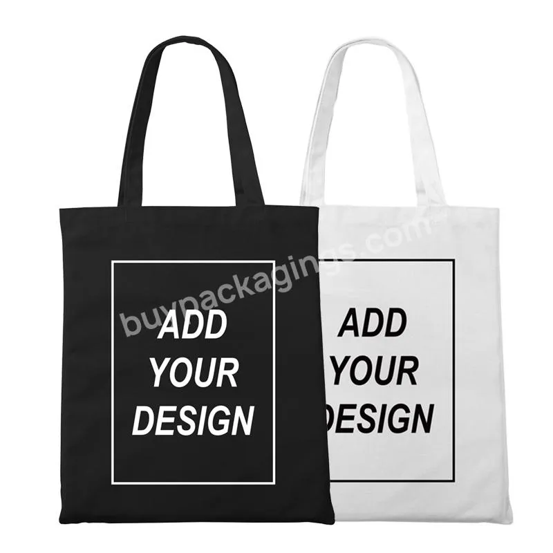 Custom Tote Bag Shopping Add Your Text Print Original Design White Zipper Unisex Fashion Travel Canvas Bags