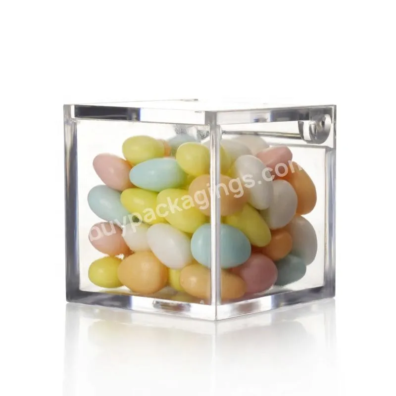 Custom Transparent Ps Flip Top Plastic Box For Candy/gift/storage