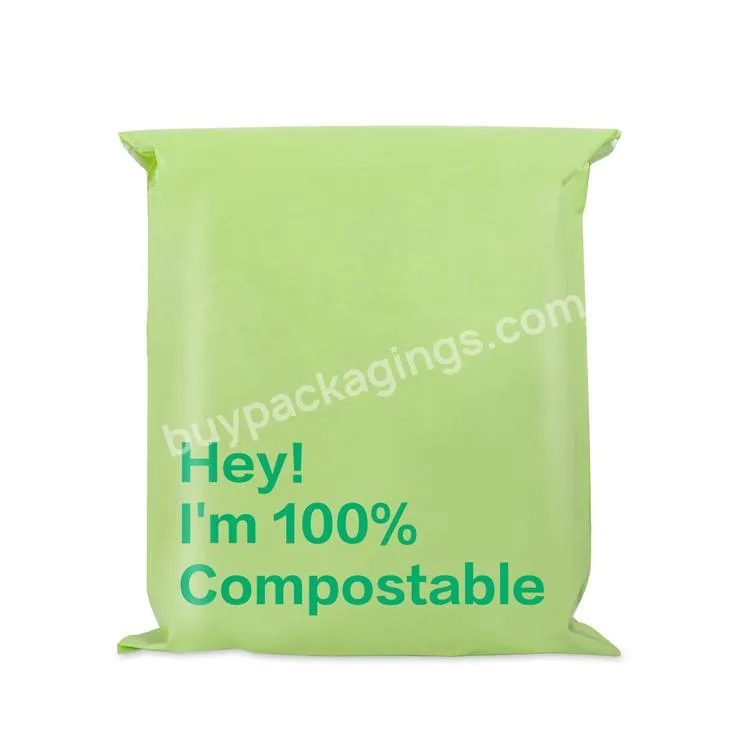 Custom Waterproof Self Adhesive Green Corn Starch Biodegradable Plastic Clothing Packaging Mailing Bags