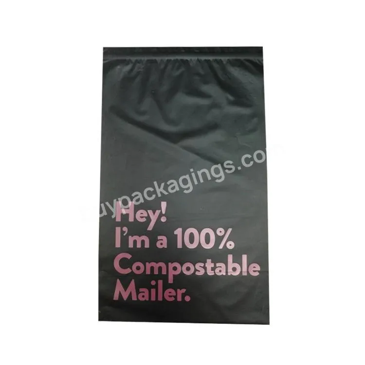 Custom Waterproof Self Adhesive Green Corn Starch Biodegradable Plastic Clothing Packaging Mailing Bags