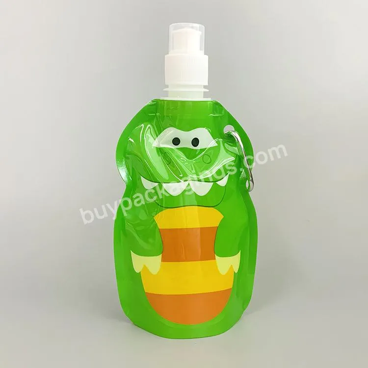 Custom Wholesale Bpa Free Foldable Children Cartoon Plastic Water Bottle