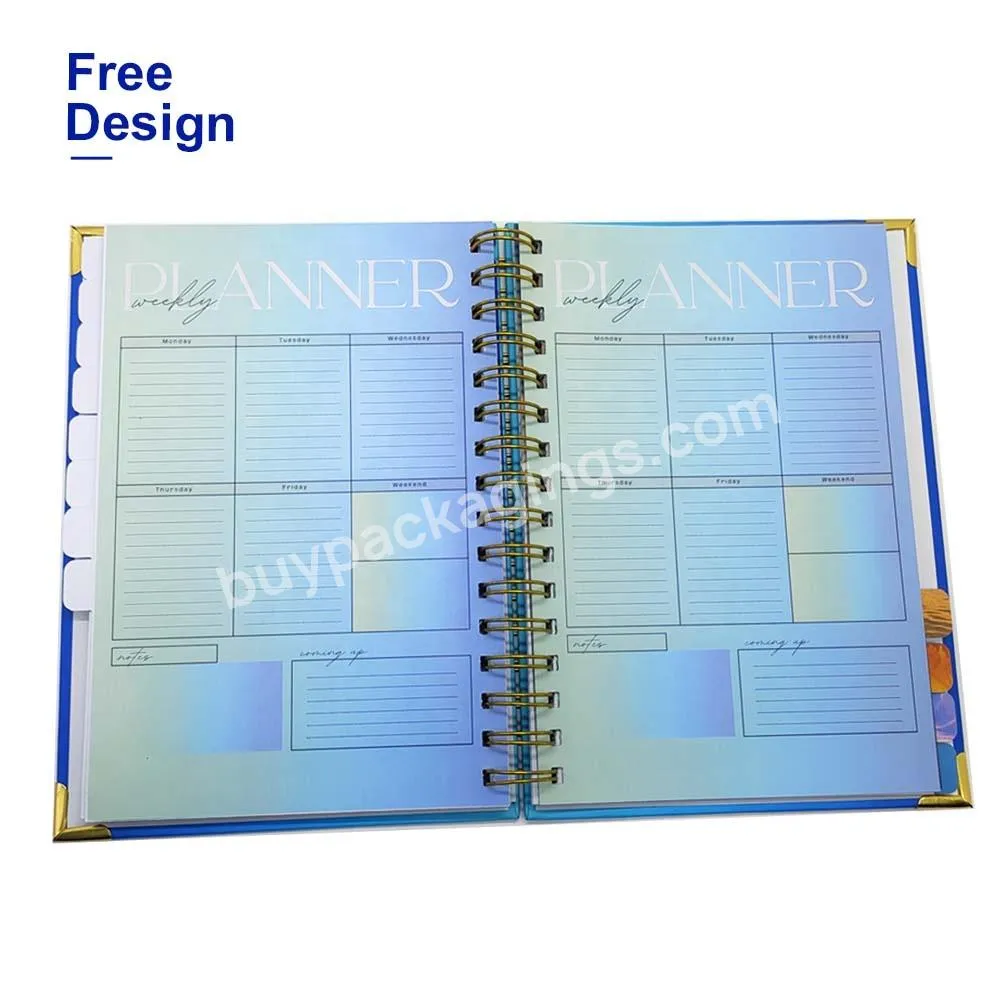 Custom Wholesale Cheap Big Spiral Notebook B5 Budget Printing Planner Journal Notebook