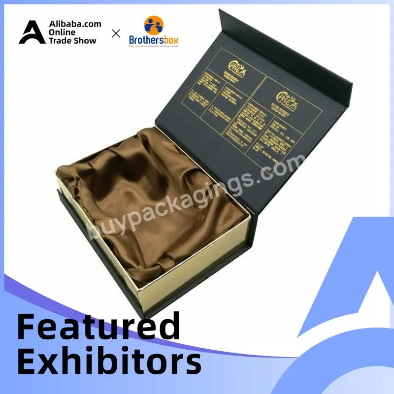 Custom Wholesale Luxury Caja De Regalo Closure Folding Black Foldable Packaging Cardboard Magnetic Gift Box