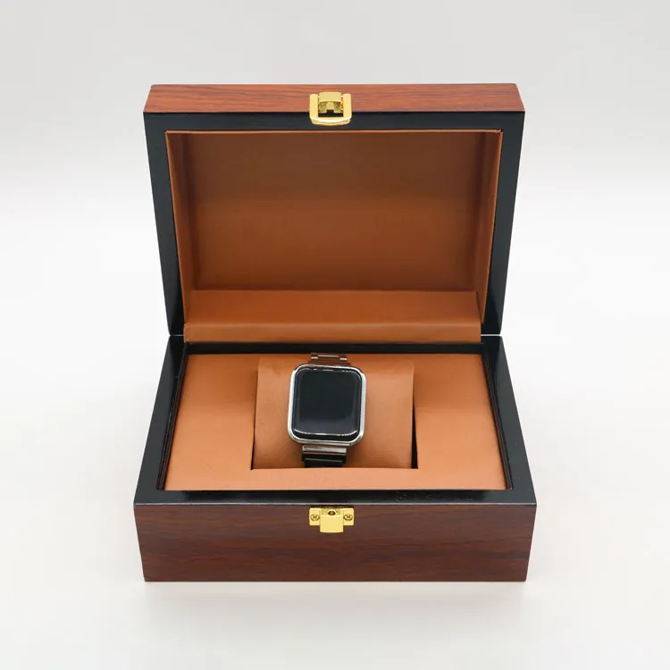 Custom wholesale premium watch box wooden packaging box for smart watch gift box