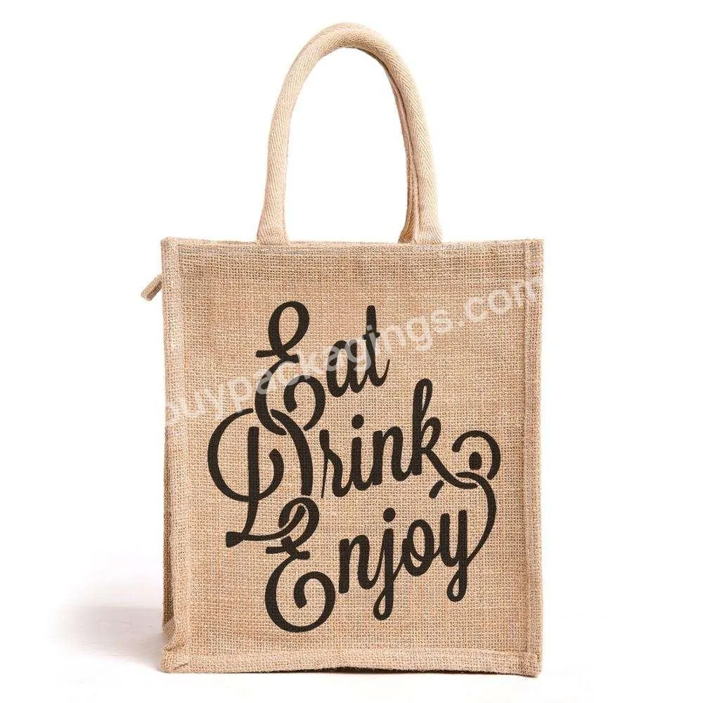 Custom Wholesale Shopping Plain Tote Jute Bag