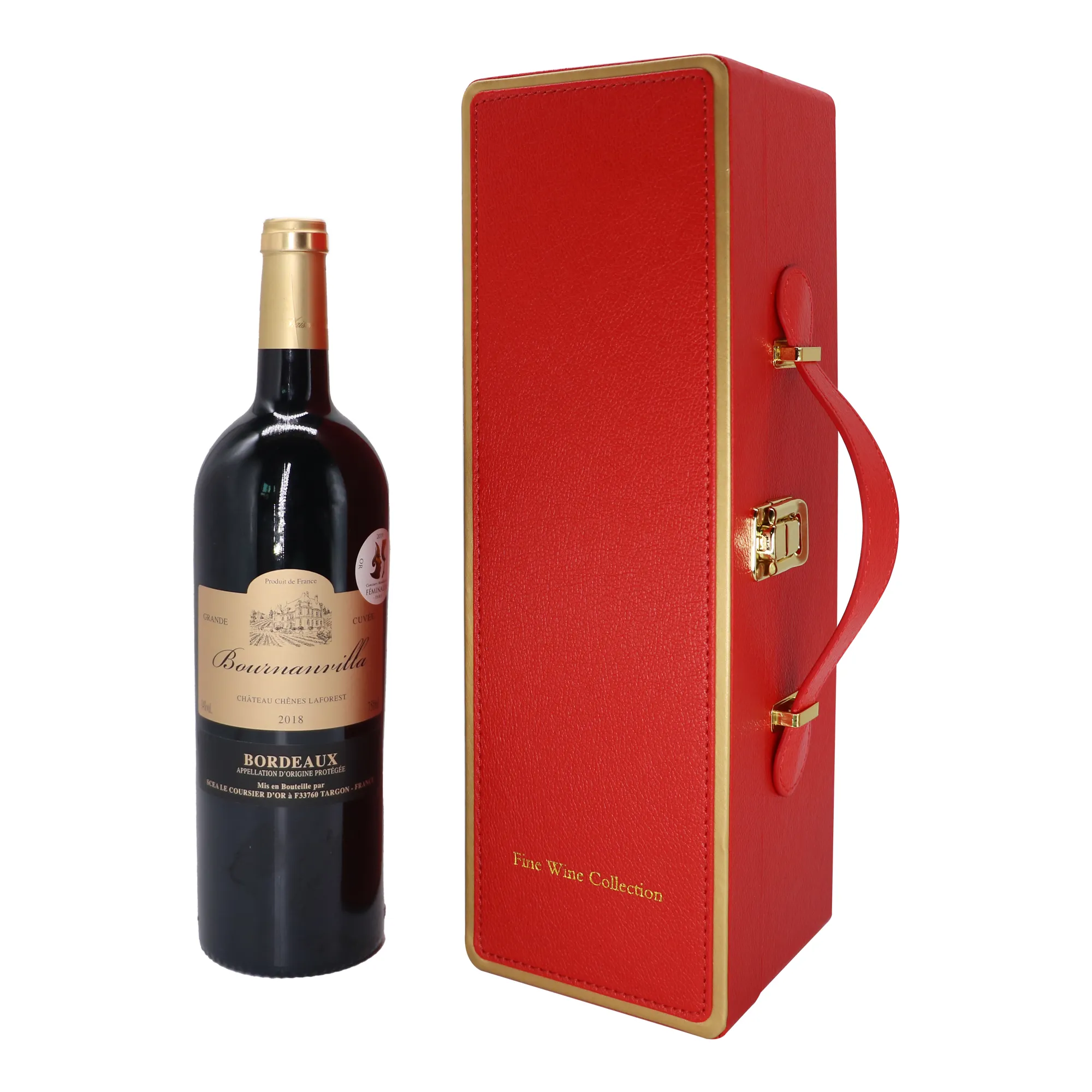 Custom wine cardboard box luxury window wine storage box packaging box wine
