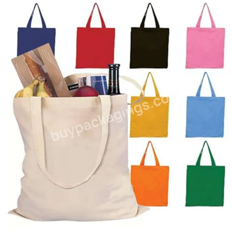 Custom With Silk Screen Printing Logo Large Zipper Plain Shoulder Shopping Cotton Canvas Tote Bags