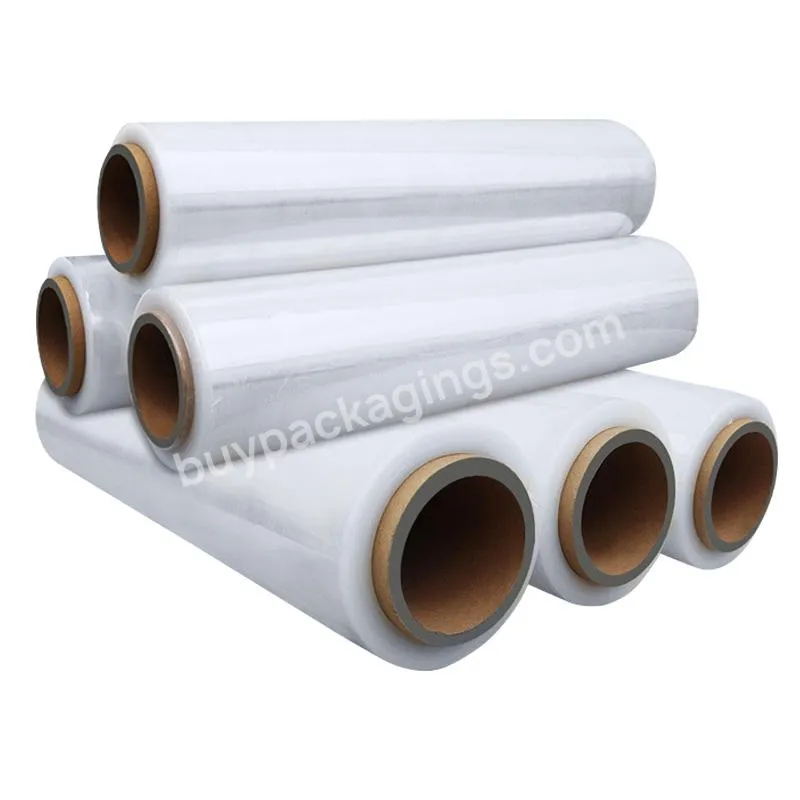 Custom Wrap Up Damp Proof Package Yellow Color Packaging Wrapping Film Casting Wrap Lldpe Roll Pallet Stretch Film