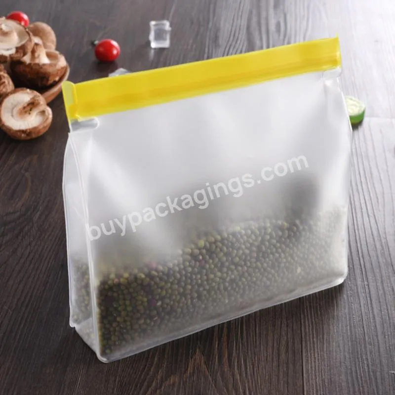 Custom Yellow Zipper Frosted Surface Bag