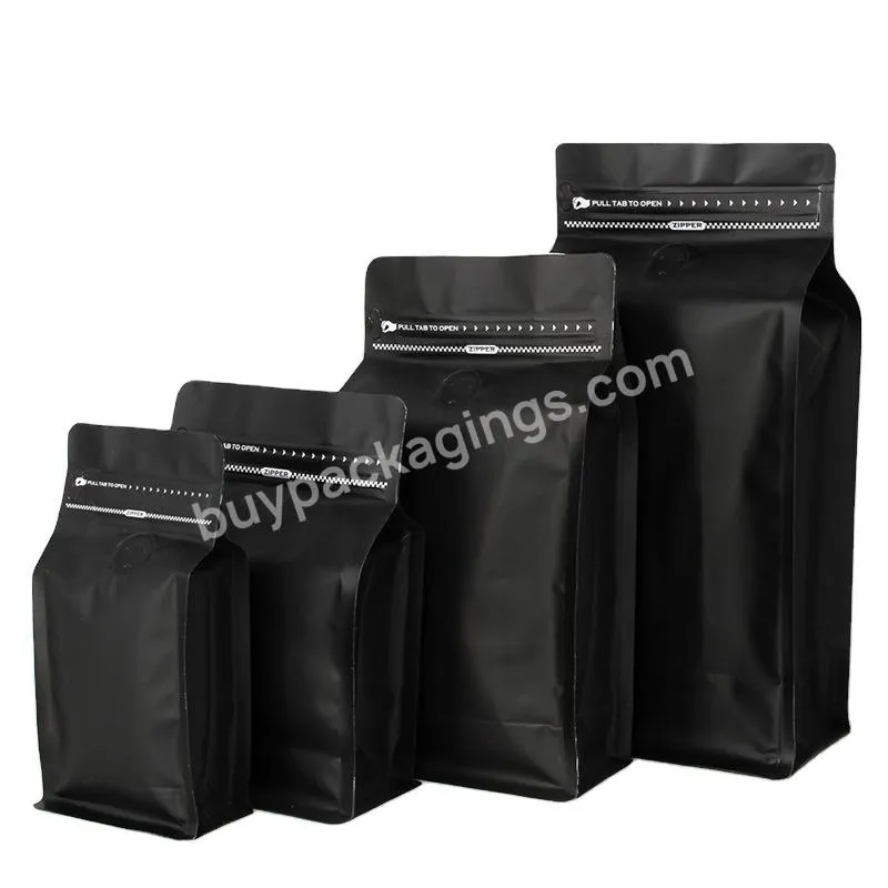 Custom Ziplock Plastic Bags Food Grade Aluminum Foil Coffee Powder Bag With Gusset Coffee Bag With Valve