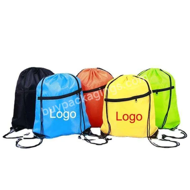 Customised Personalized Safety Reflect Casual Sports Basketball Football Shopping Bag Drawstring Backpacks With Print Logo