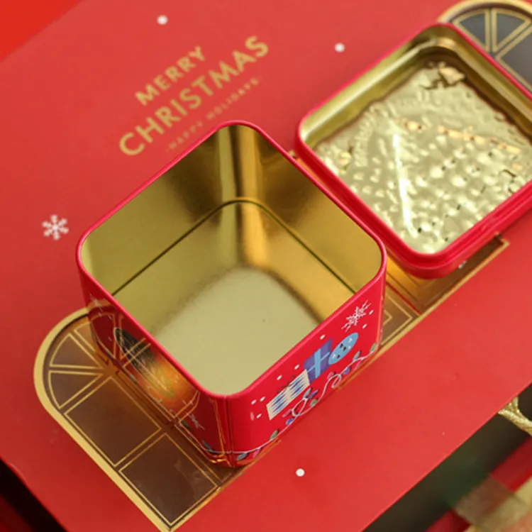 Customizable OEM candy jerry biscuit cookie christmas tin box cookie container