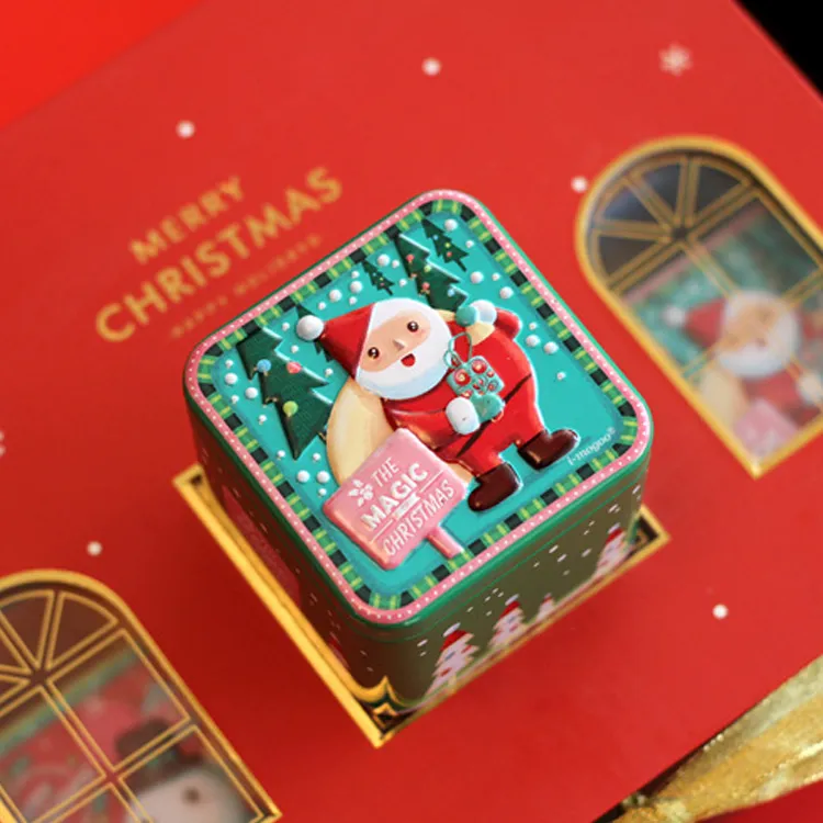 Customizable OEM candy jerry biscuit cookie christmas tins metal tin box OEM&ODM customized logo color design