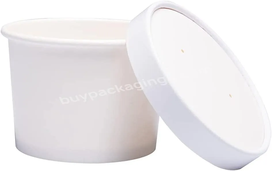 Customization Buyer's Logo Paper Soup Bowl Disposable Paper Tub For Hot Soup