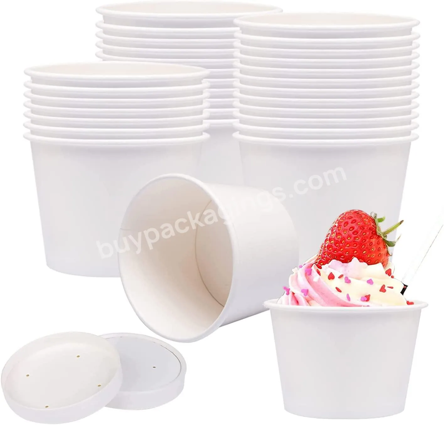 Customization Buyer's Logo Paper Soup Bowl Disposable Paper Tub For Hot Soup