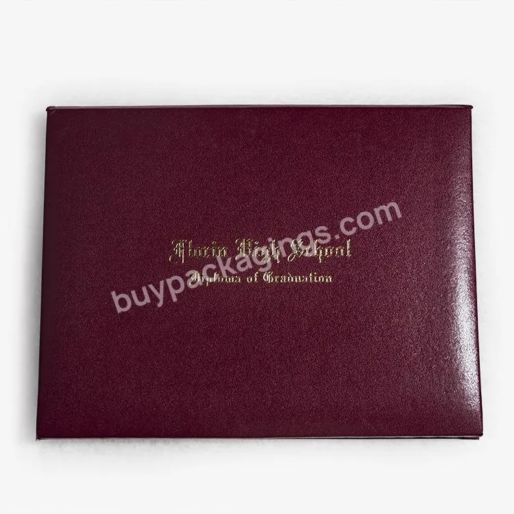 Customize Graduation Certificate Holder Paper Material Diploma Cover