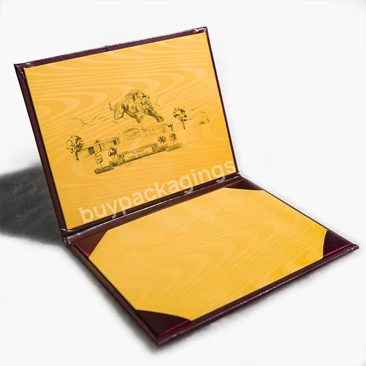 Customize Graduation Certificate Holder Paper Material Diploma Cover,Military Double Certificate Holders - Buy A4 Certificate Holder,Double Certificate Holders,Certificate Paper.