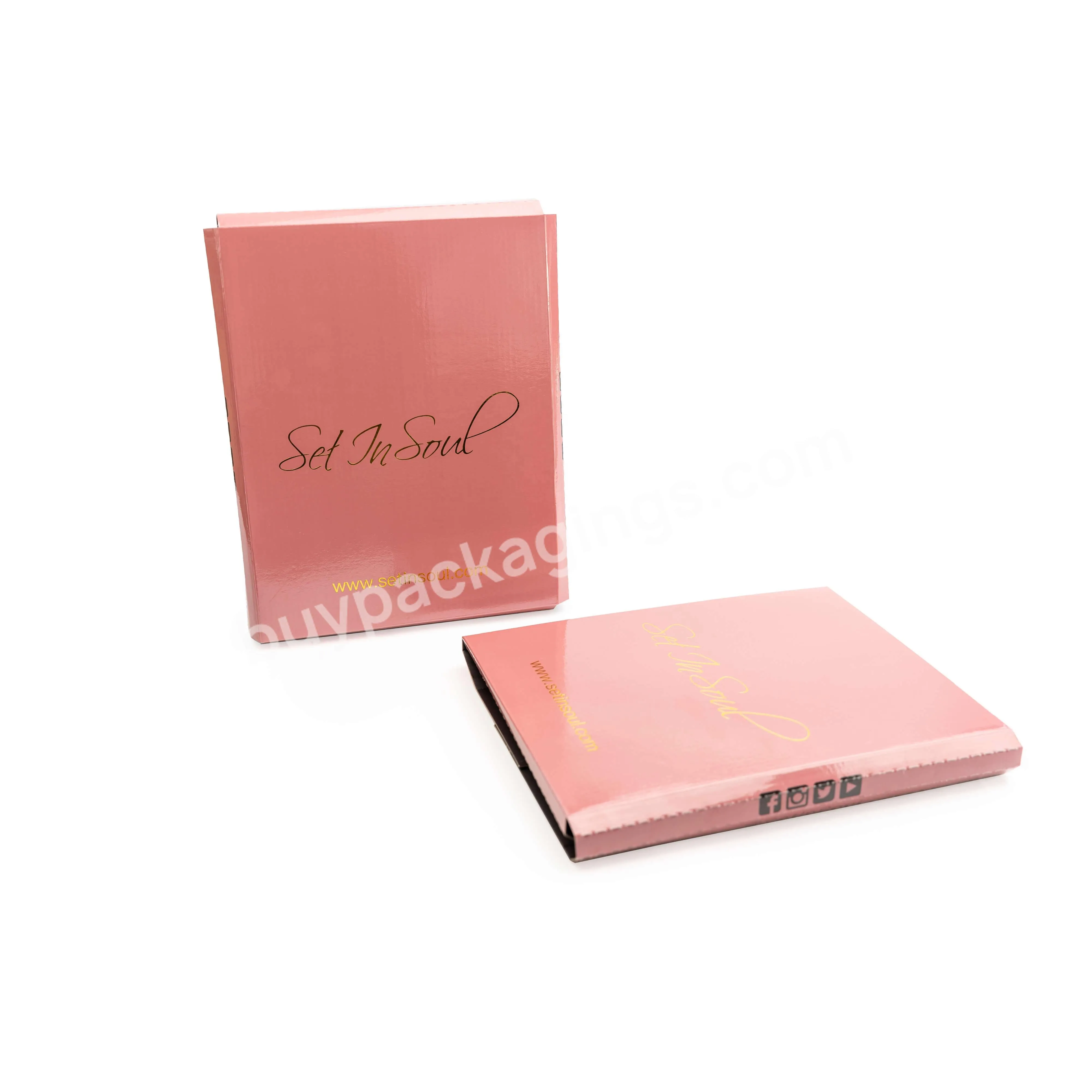 Customize Printing Corrugated Foldable Book Boxes Pink A4 Book Mailers Cardboard Package Boxes