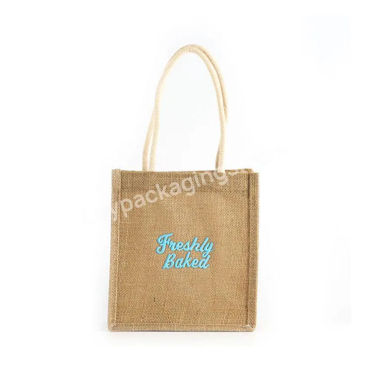 Customized Casual Summer Ladies Shopping Bag Jute Handbag Eco Burlap Tote Bag Shopping Tote Bag For Women