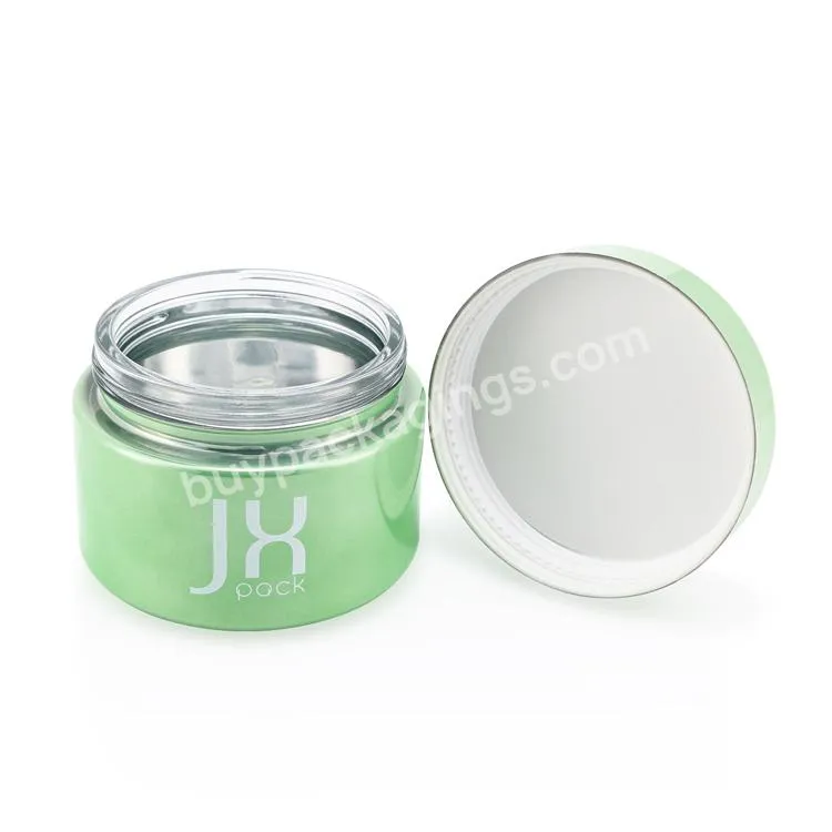 Customized Color Electroplate Design Smell Proof 1g 3.5g Child Resistant Jar With Lid 2oz 4oz Large Wide Mouth Glass Jar