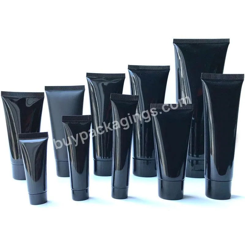 Customized Empty Plastic Tube Bb Cream Skin Care Face Cream Sunscreen Lotion Cosmetic Squeeze Packaging Black Tube