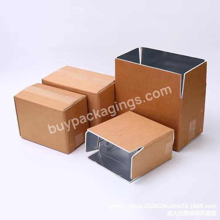 Customized Folding Aluminum Foil Insulation Cold Chain Food Fresh Beef Insulation Packaging Carton