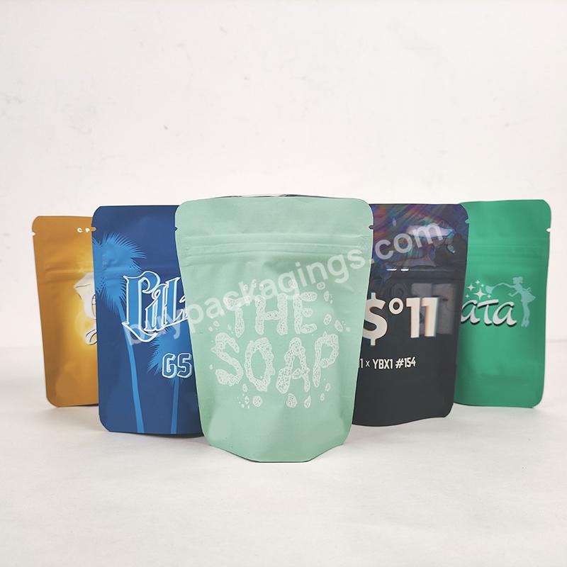 Customized Grade Plastic Stand Up Pouch Mylar Bags Candy Gummy Edible Packaging Seal Bag Plastic Food Packaged