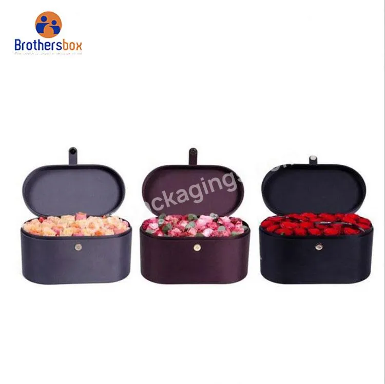 Customized heart shape paper flower packaging box for flowers made in Dongguan