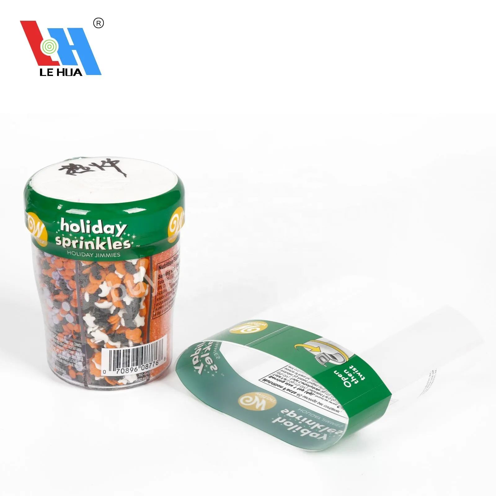 Customized Heat Plastic Shrink Wrap Label For Candy Bottles